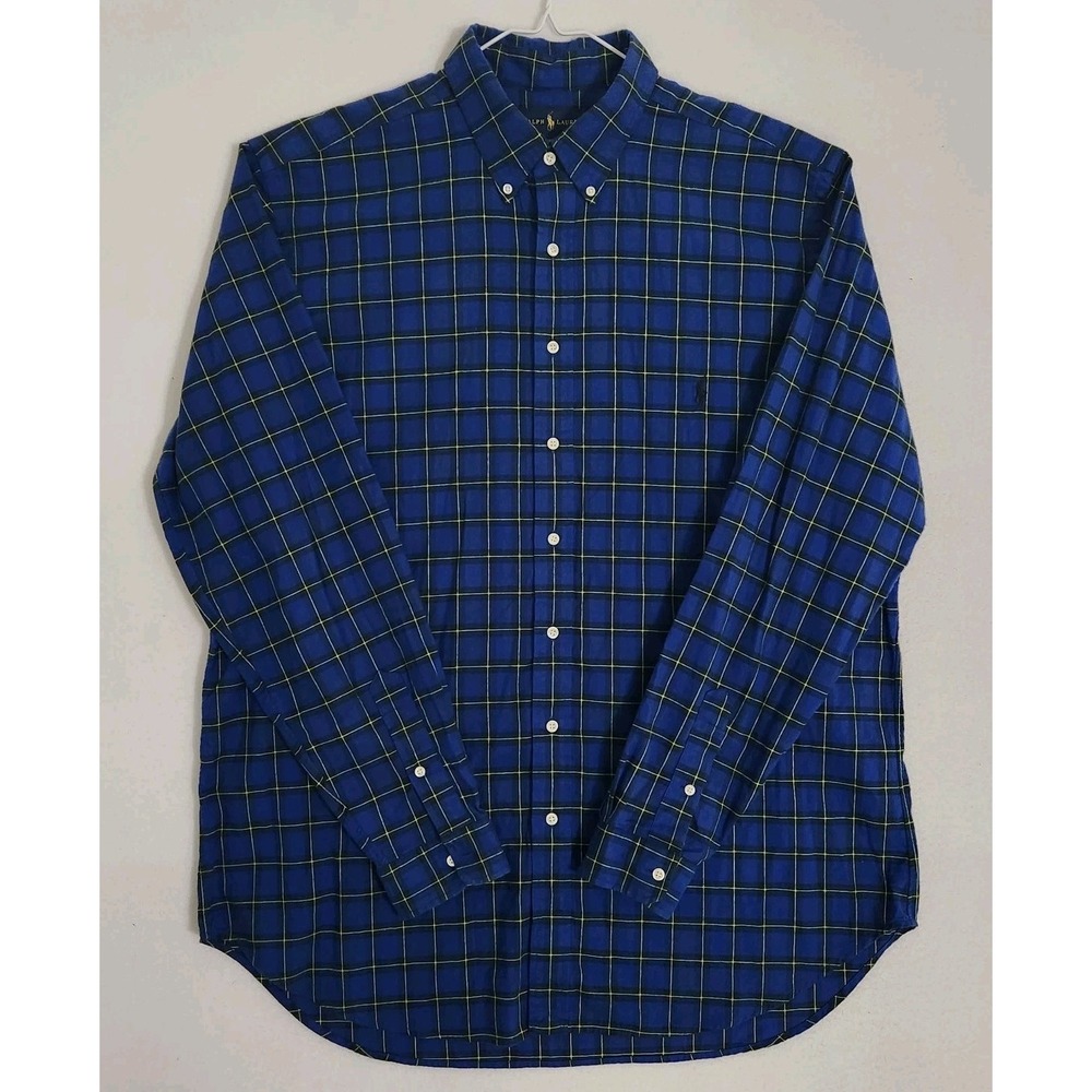 Ralph Lauren Shirt Mens Extra Large Tall Long Sleeve Cotton Casual Button Down